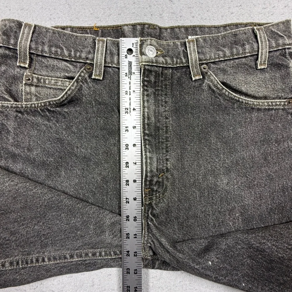 Levis Mens Regular Fit Straight Leg Orange Tab Black Wash Denim Jeans 34x32